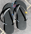 Black Thin Strap Havaianas with Crystal Clear - 2 Rows * - It's Crystalicious®