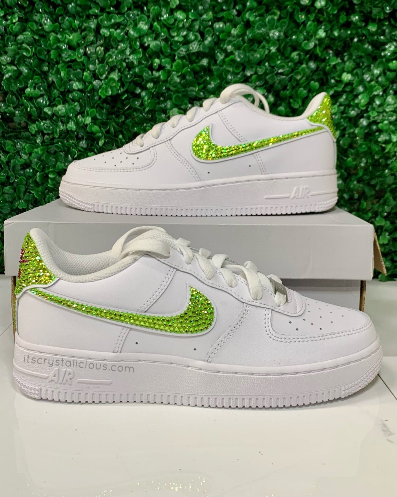 Nike Air Force 1 - Ticks/Heel Cap Lime/Ruby * - It's Crystalicious®
