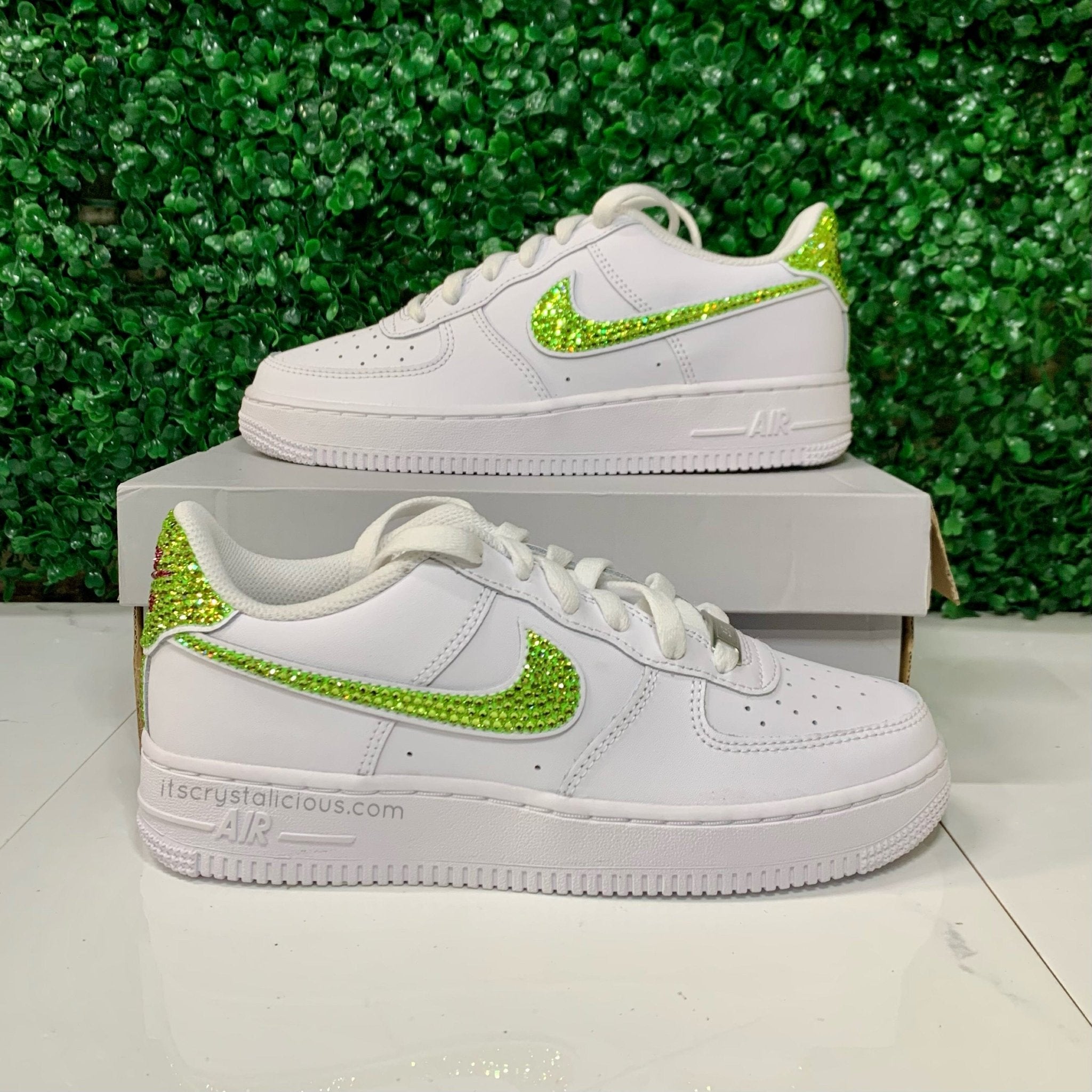 Nike Air Force 1 - Ticks/Heel Cap Lime/Ruby * - It's Crystalicious®