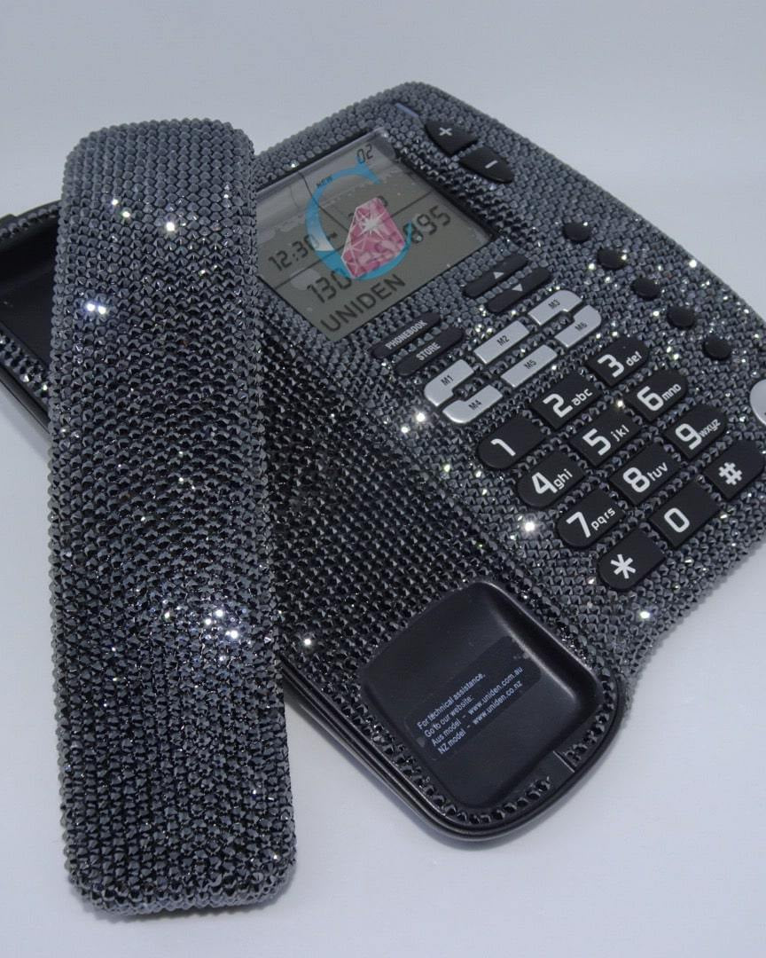 Desk Phone - Jet Hematite * - It's Crystalicious®