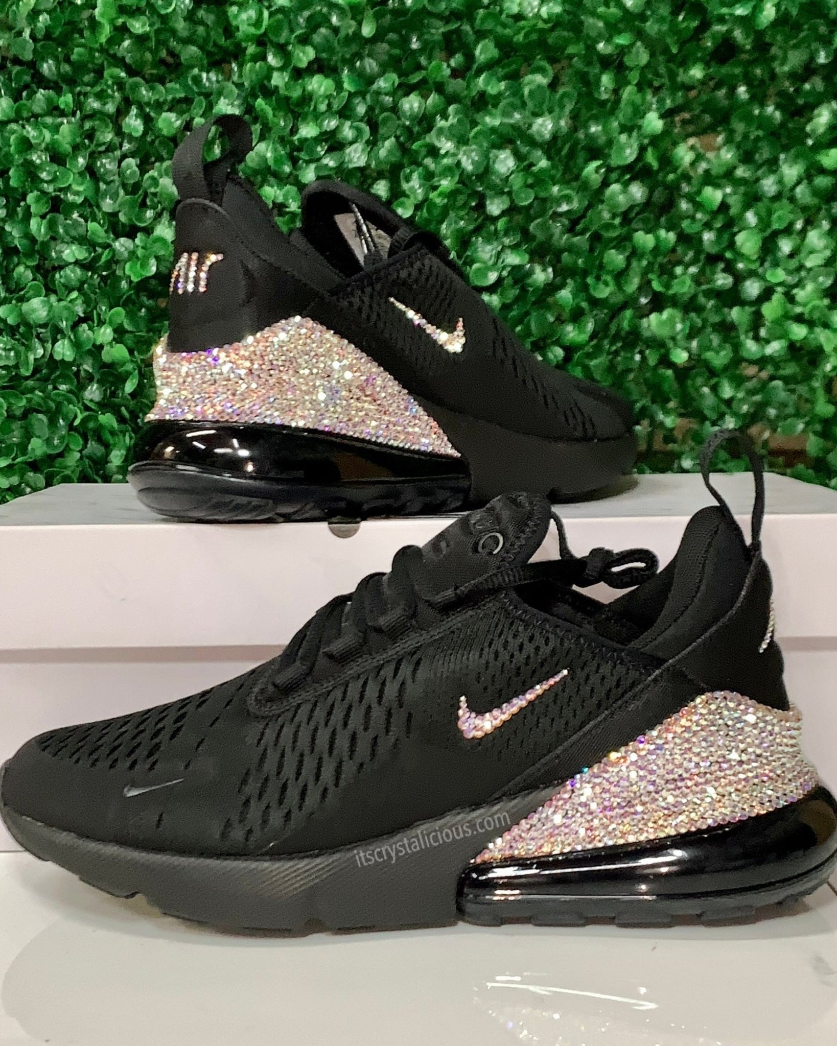 RTS - Nike Air Max 270 Triple Black/Crystal AB - Size US 7.5/6Y* - It's Crystalicious®