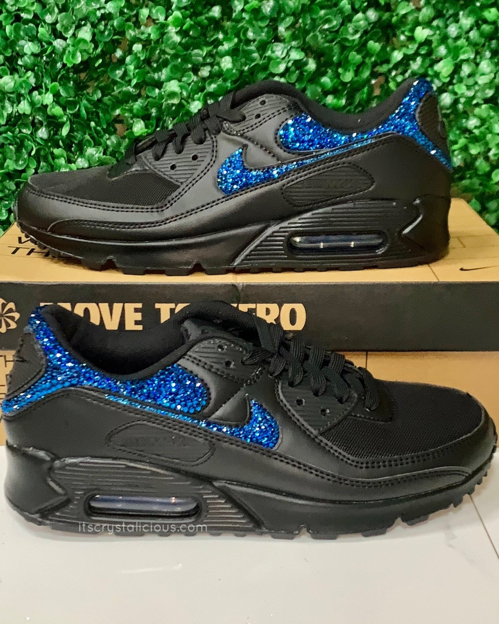 Nike Air Max 90 - Black/Capri Blue* - It's Crystalicious®