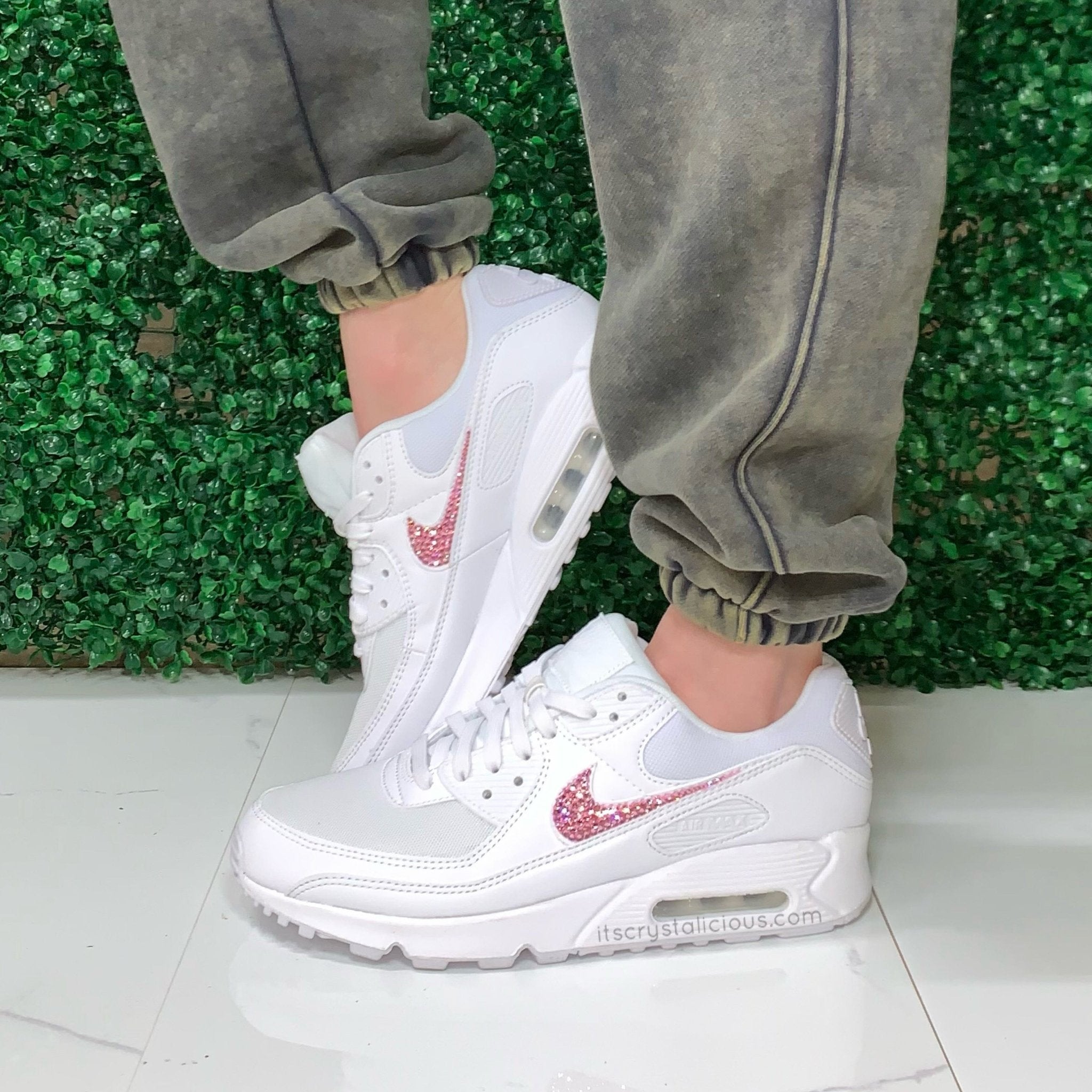 Nike Air Max 90 - White/Lt Rose* - It's Crystalicious®