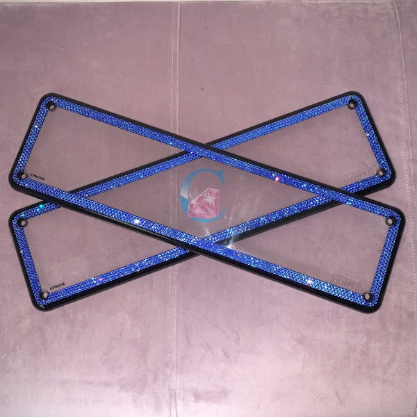 Set of 2 - Crystalicious® Number Plate Frame - 3 rows * - It's Crystalicious®
