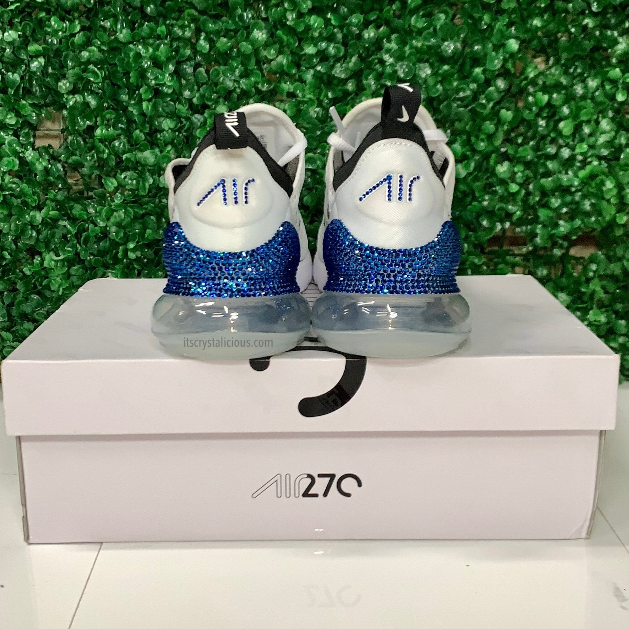 Nike Air Max 270 White/Black/Capri Blue * - It's Crystalicious®