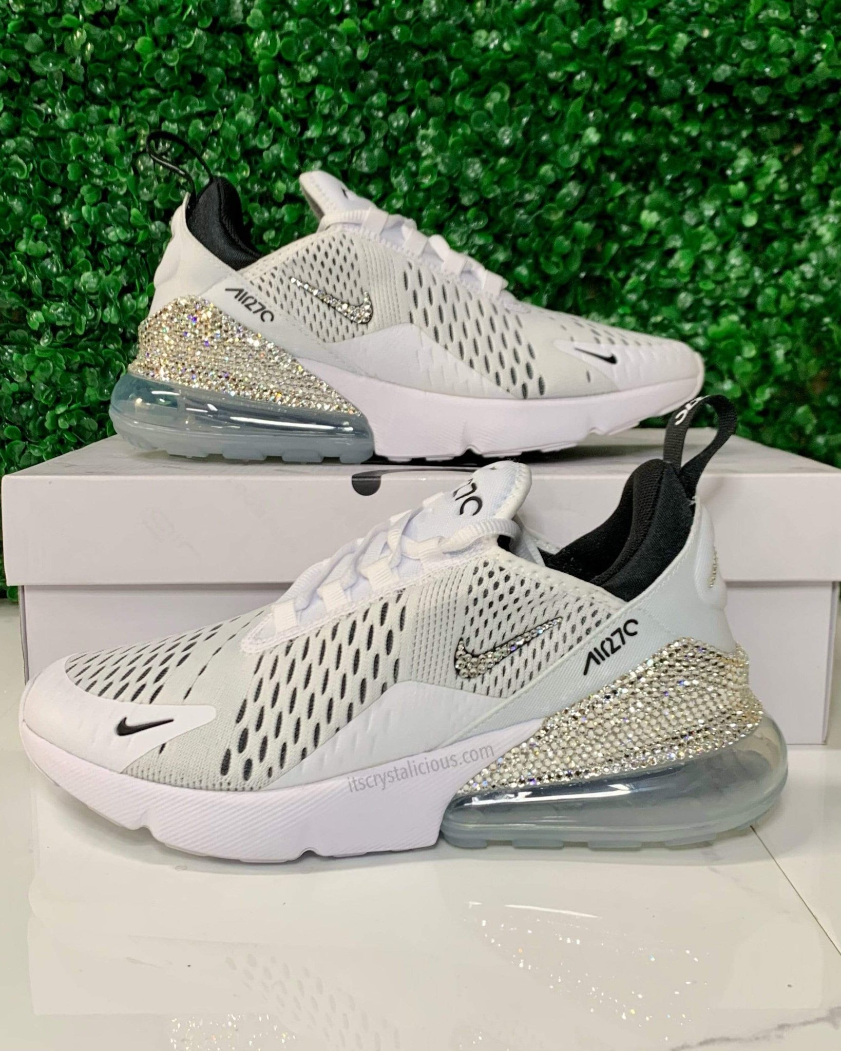 Nike Air Max 270 White/Black/Crystal * - It's Crystalicious®