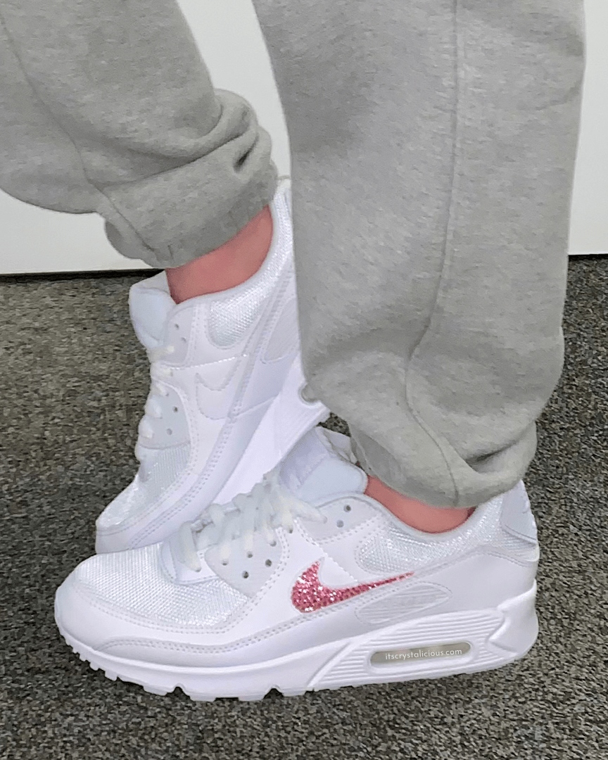 Nike Air Max 90 - White/Lt Rose* - It's Crystalicious®