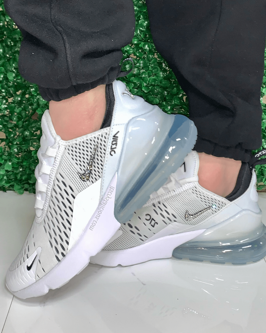 Nike Air Max 270 White/Black/Crystal - Minimal * - It's Crystalicious®
