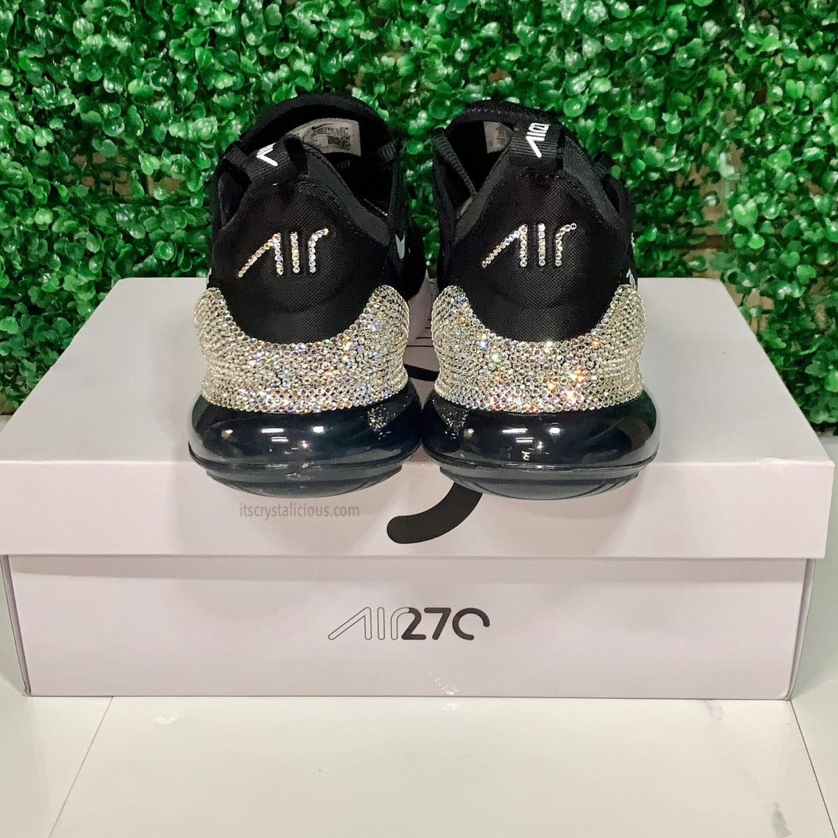 nike 270 black with white tick