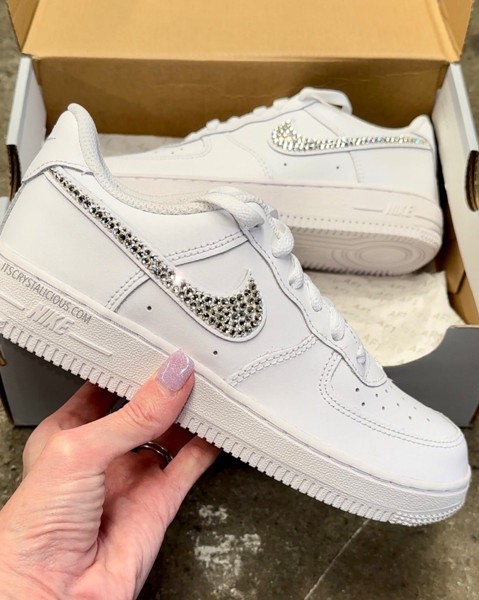 Younger Kids - Nike Air Force 1 - Crystal* - It's Crystalicious®