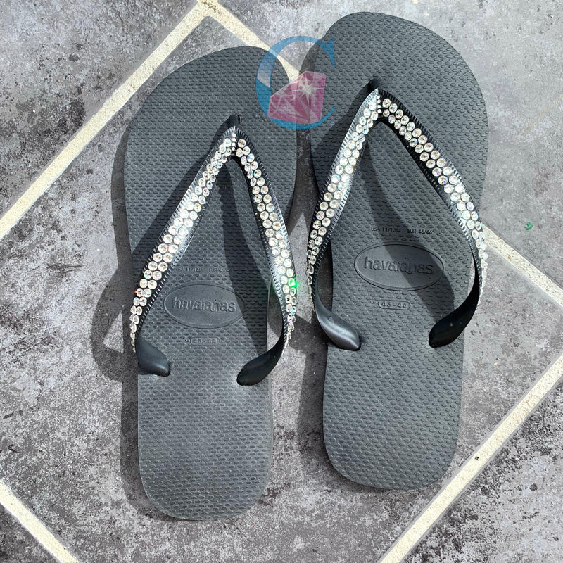 Thick Strap Embellished Havaianas - 2 Rows *