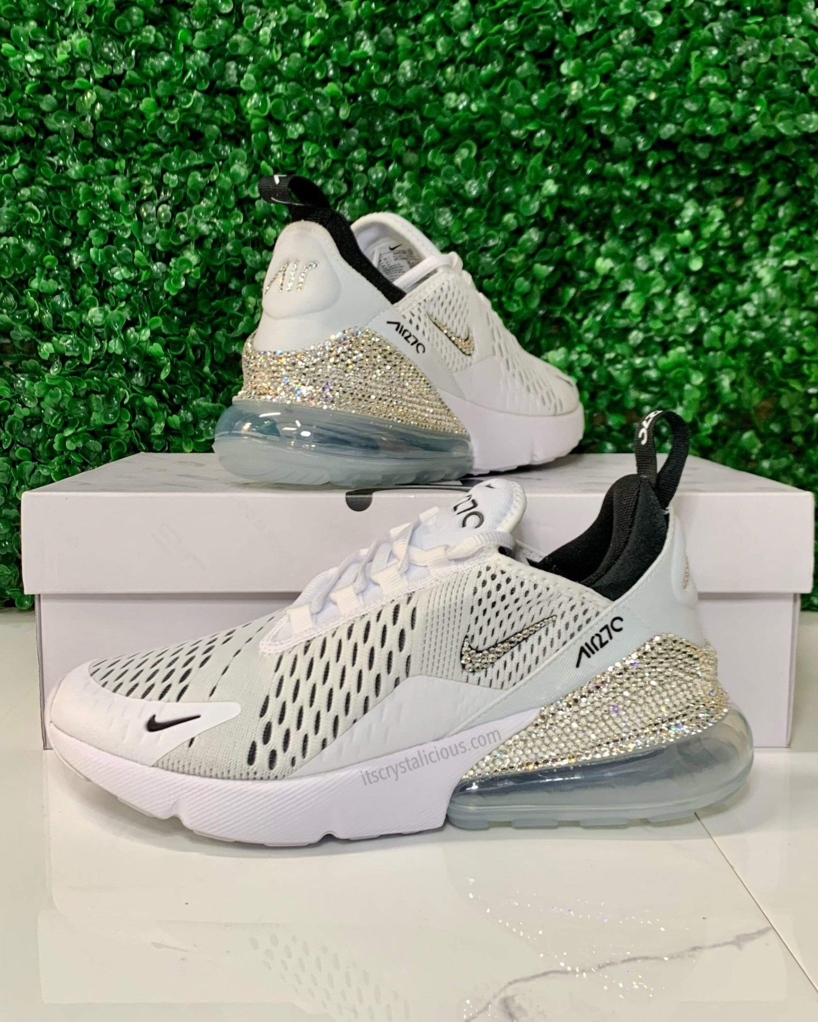 Nike Air Max 270 White/Black/Crystal * - It's Crystalicious®