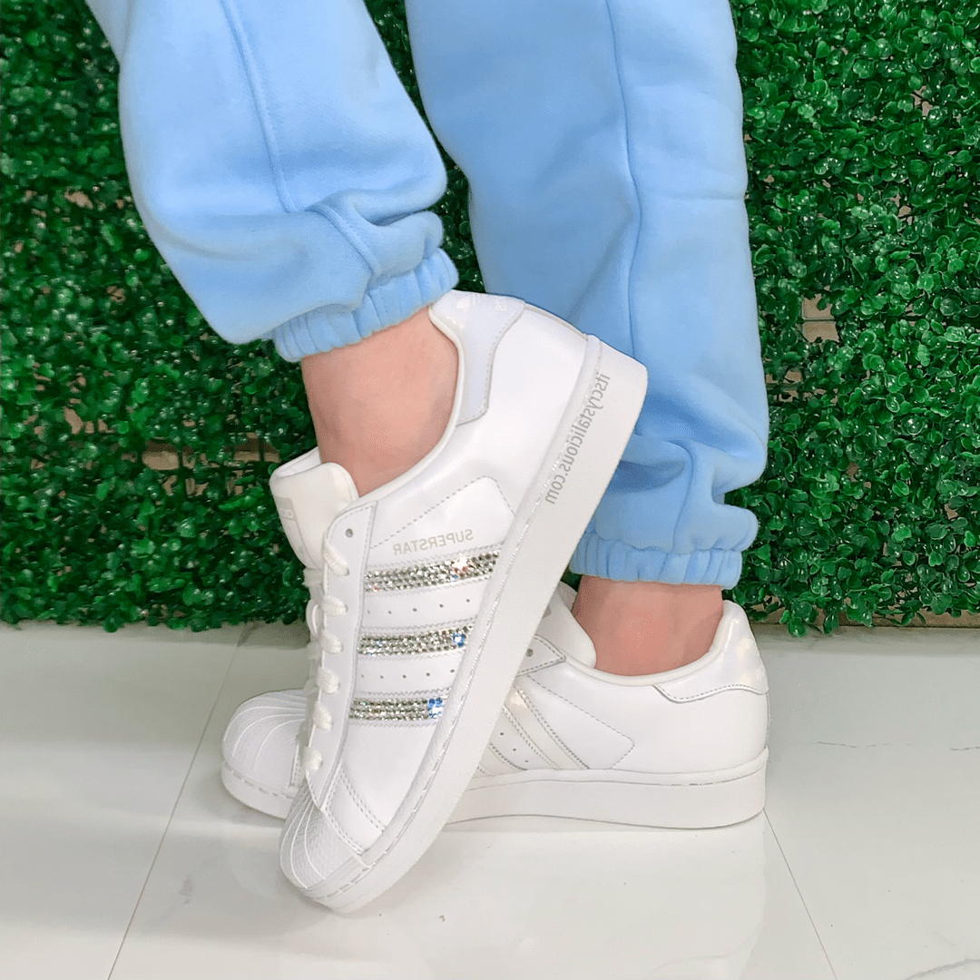 Adidas superstar shoes shop white silver