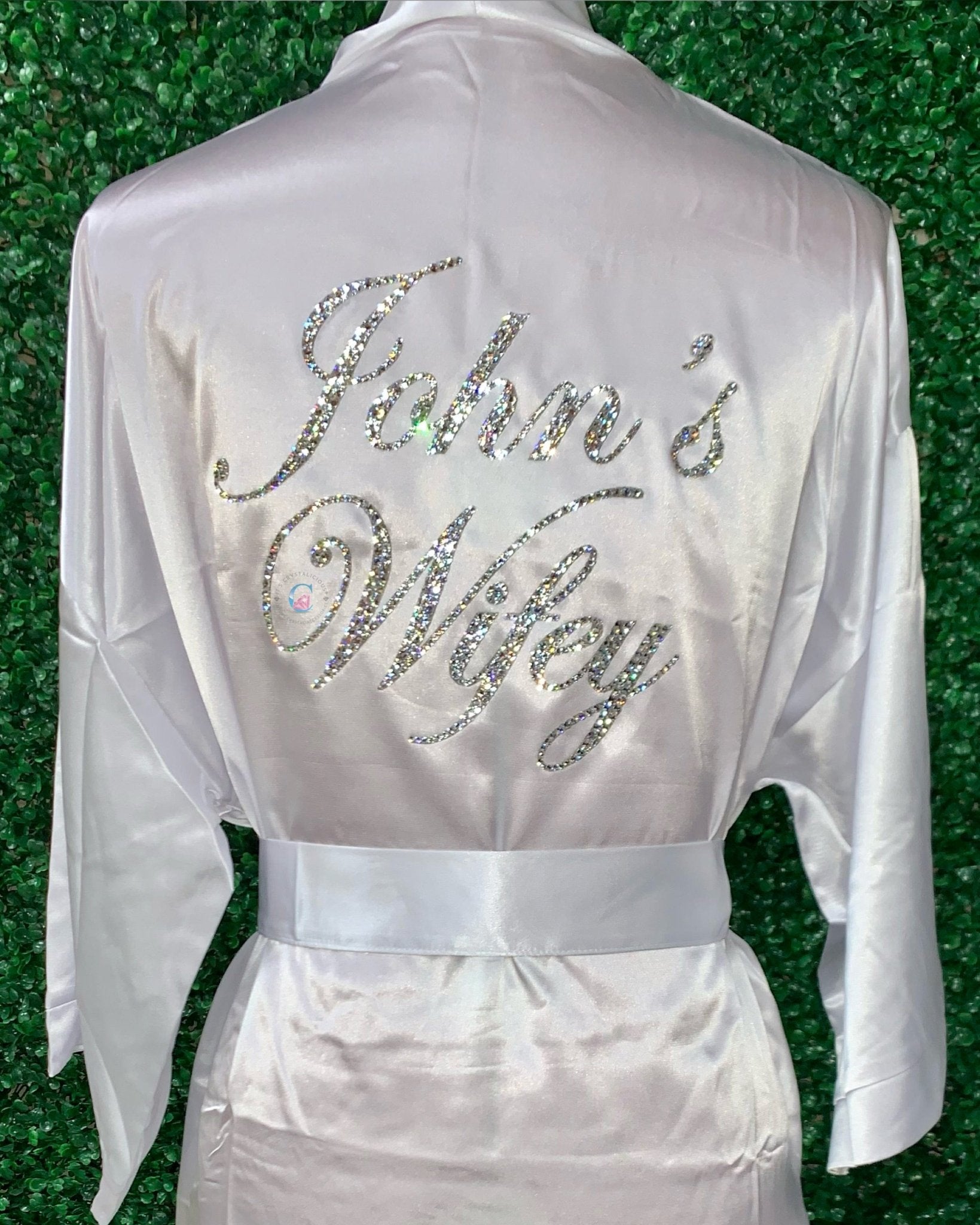 Wifey Personalised Satin Robe * - It's Crystalicious®