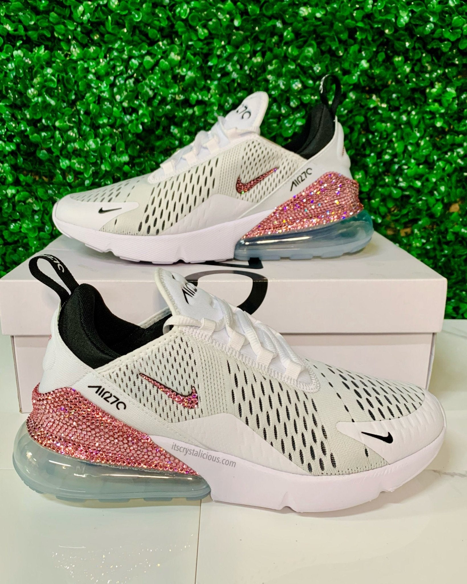 Nike Air Max 270 White/Black/Lt Rose * - It's Crystalicious®