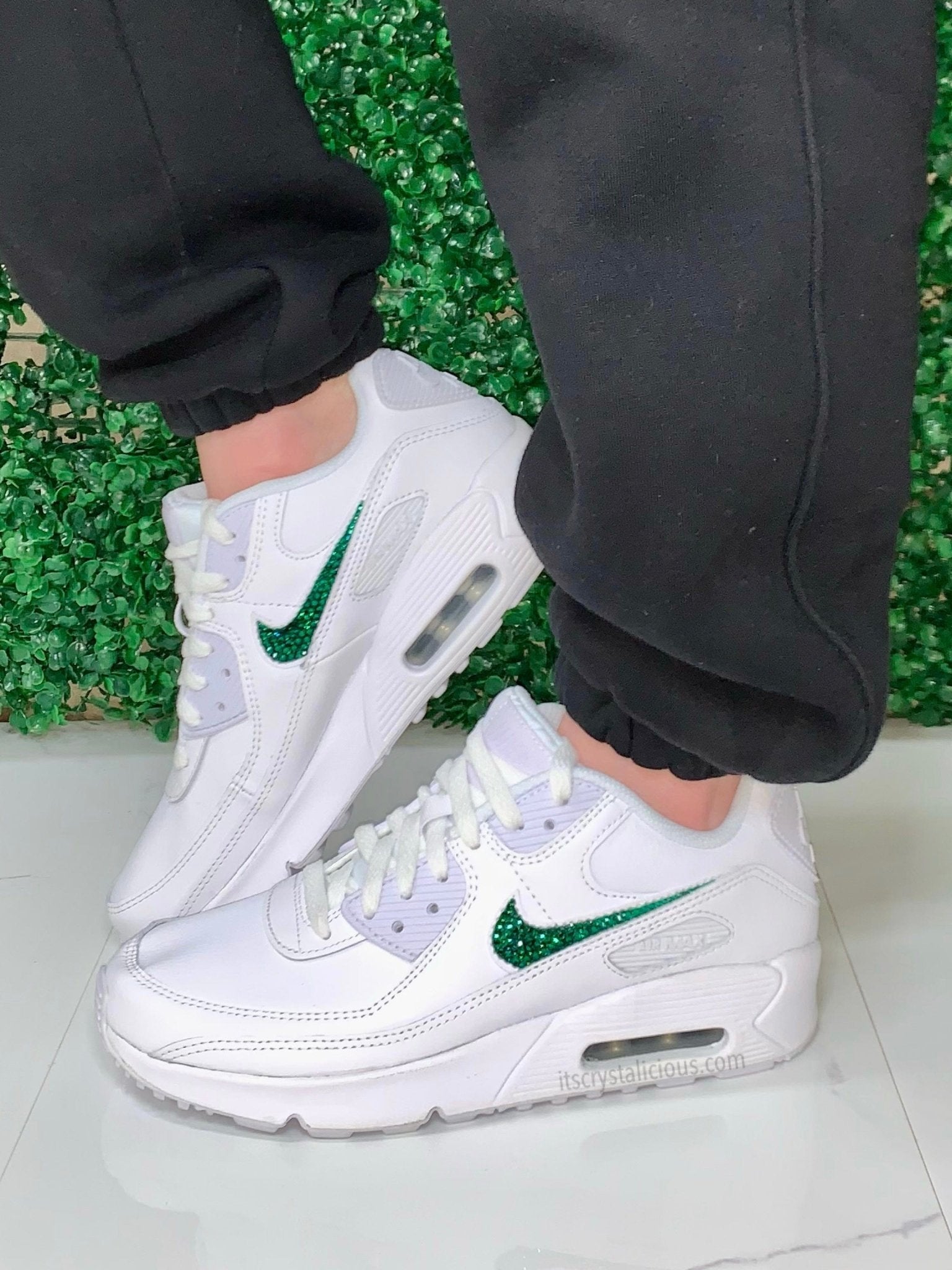Nike Air Max 90 - White/Emerald* - It's Crystalicious®