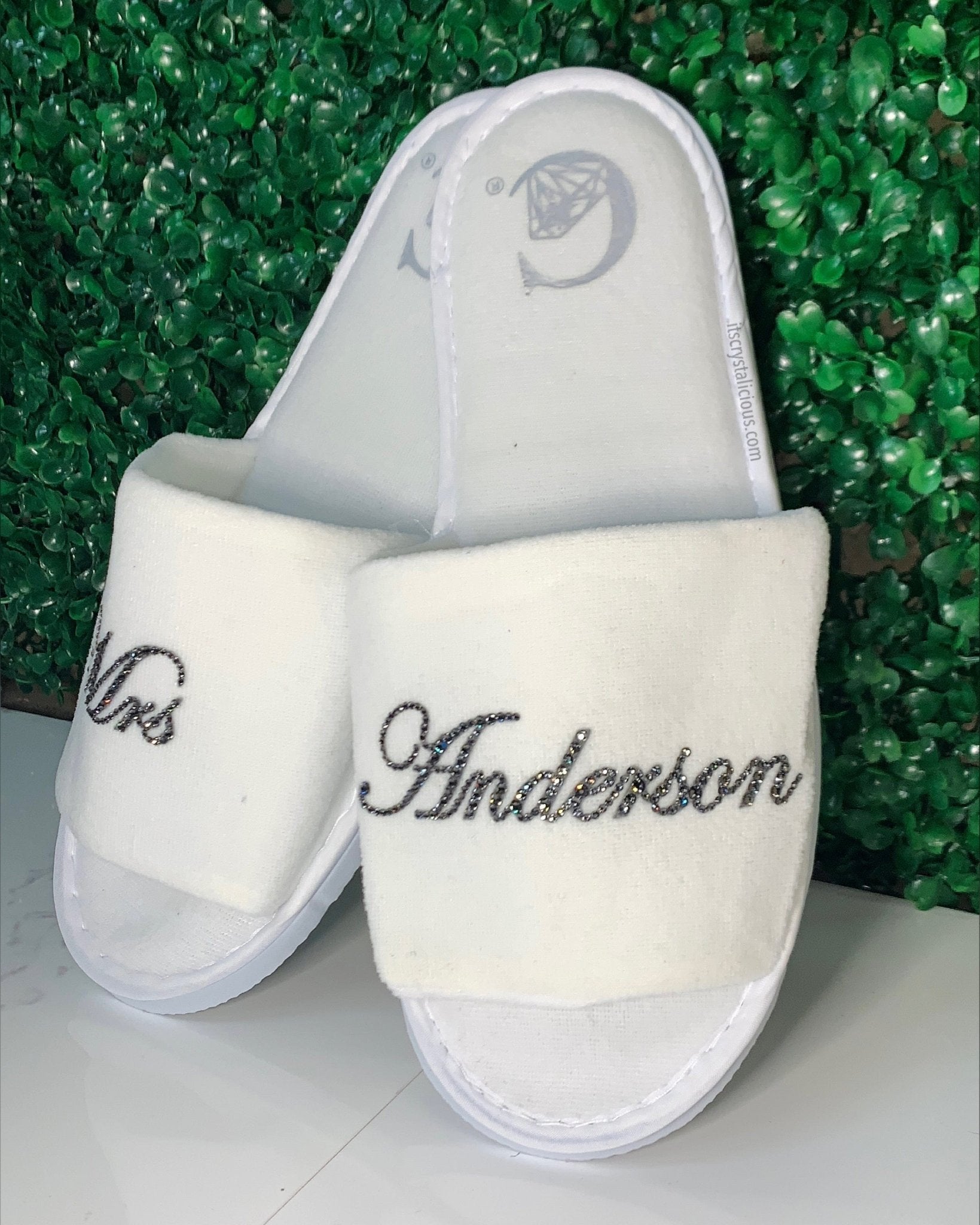 Personalised Crystal Bridal Slippers - Nightfall * - It's Crystalicious®