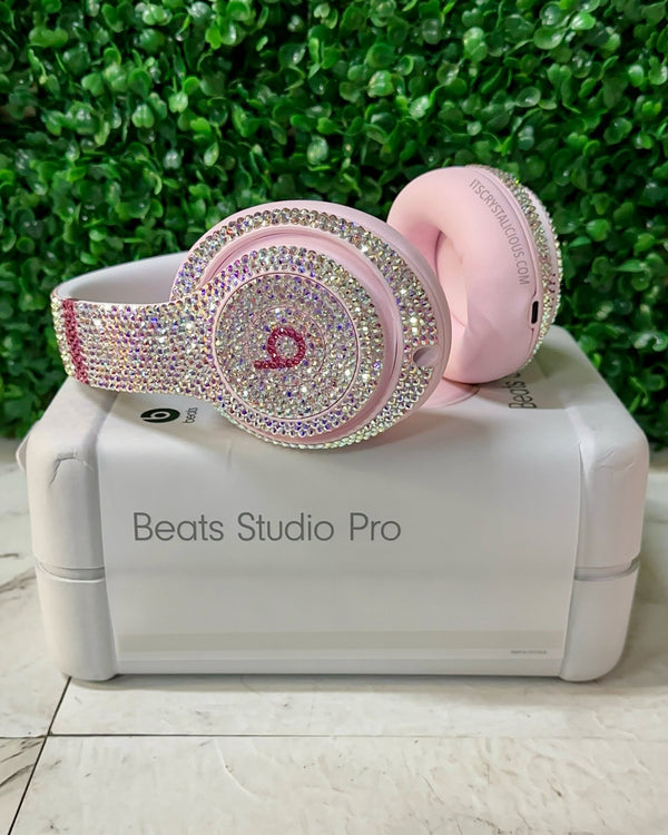 Limited Edition Soft Pink Beats By Dre Crystal Headphones - Studio Pro * - It's Crystalicious®