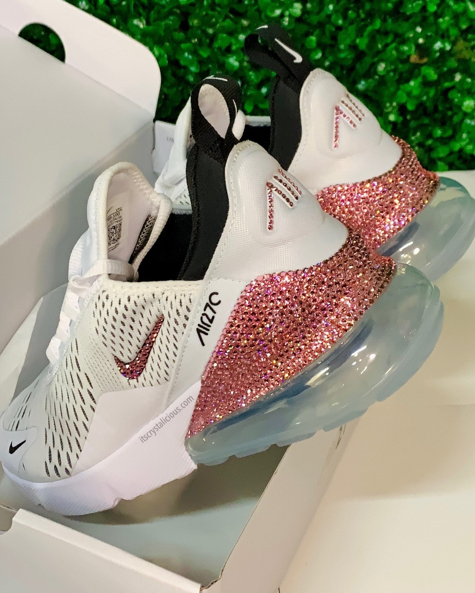 Nike Air Max 270 White/Black/Lt Rose * - It's Crystalicious®