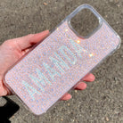 Crystal Block Name Phone Cover - Rose Opal/White Opal* - It's Crystalicious®