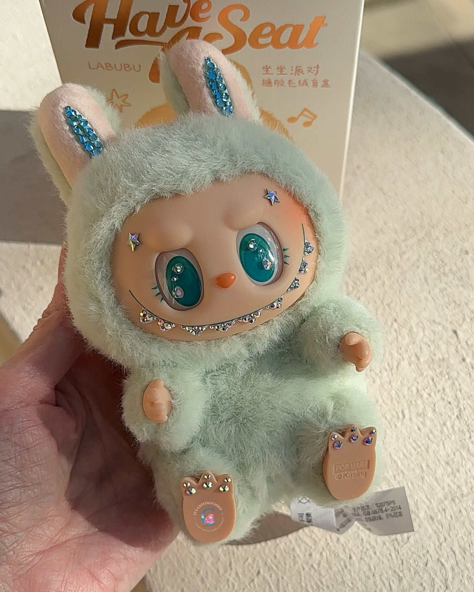 RTS - QUQU Crystal LABUBU THE MONSTERS - Have a Seat Vinyl Plush * - It's Crystalicious®