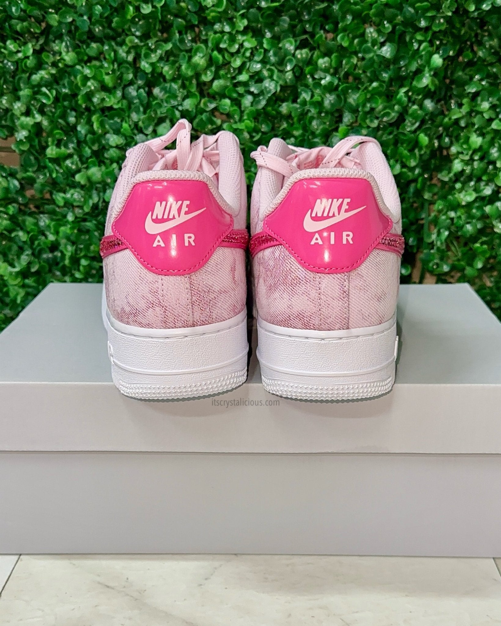 Nike Air Force 1 - Pink Denim * - It's Crystalicious®