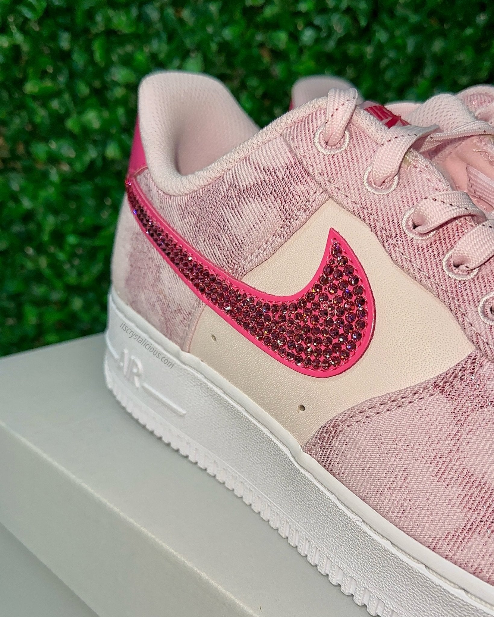 Nike Air Force 1 - Pink Denim * - It's Crystalicious®