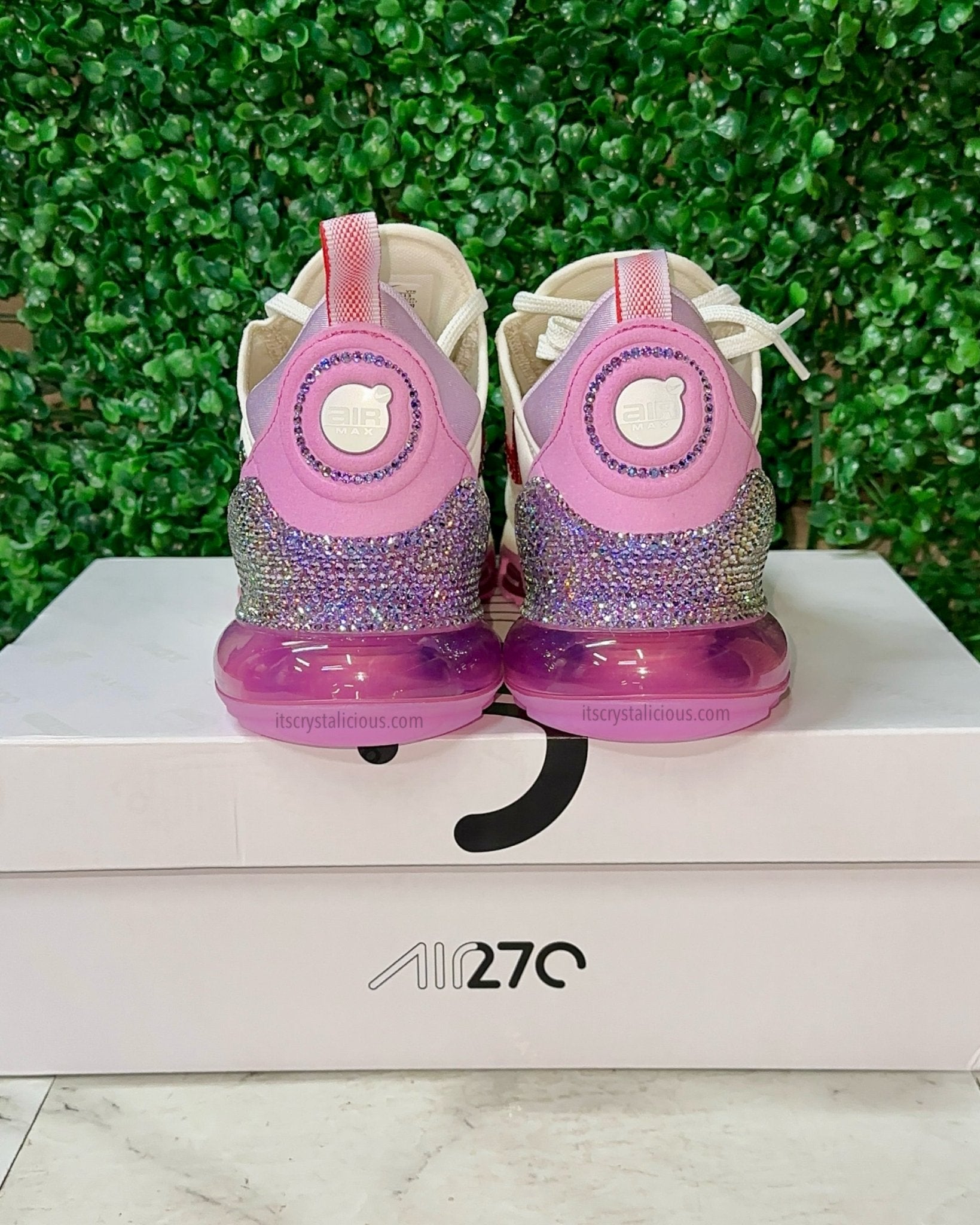 Nike Air Max 270 Premium - Light Magenta Custom Crystal - It's Crystalicious®