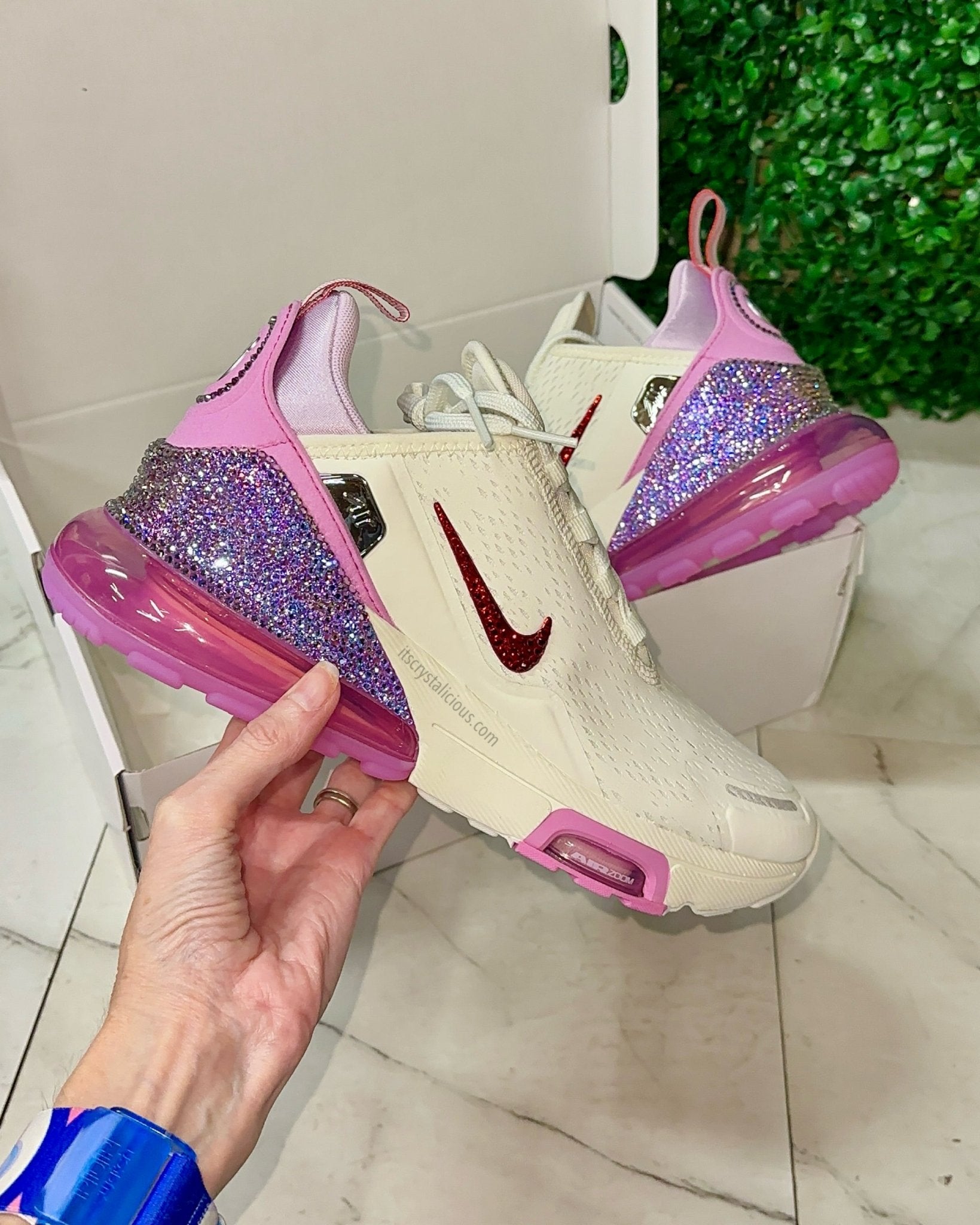 Nike Air Max 270 Premium - Light Magenta Custom Crystal - It's Crystalicious®