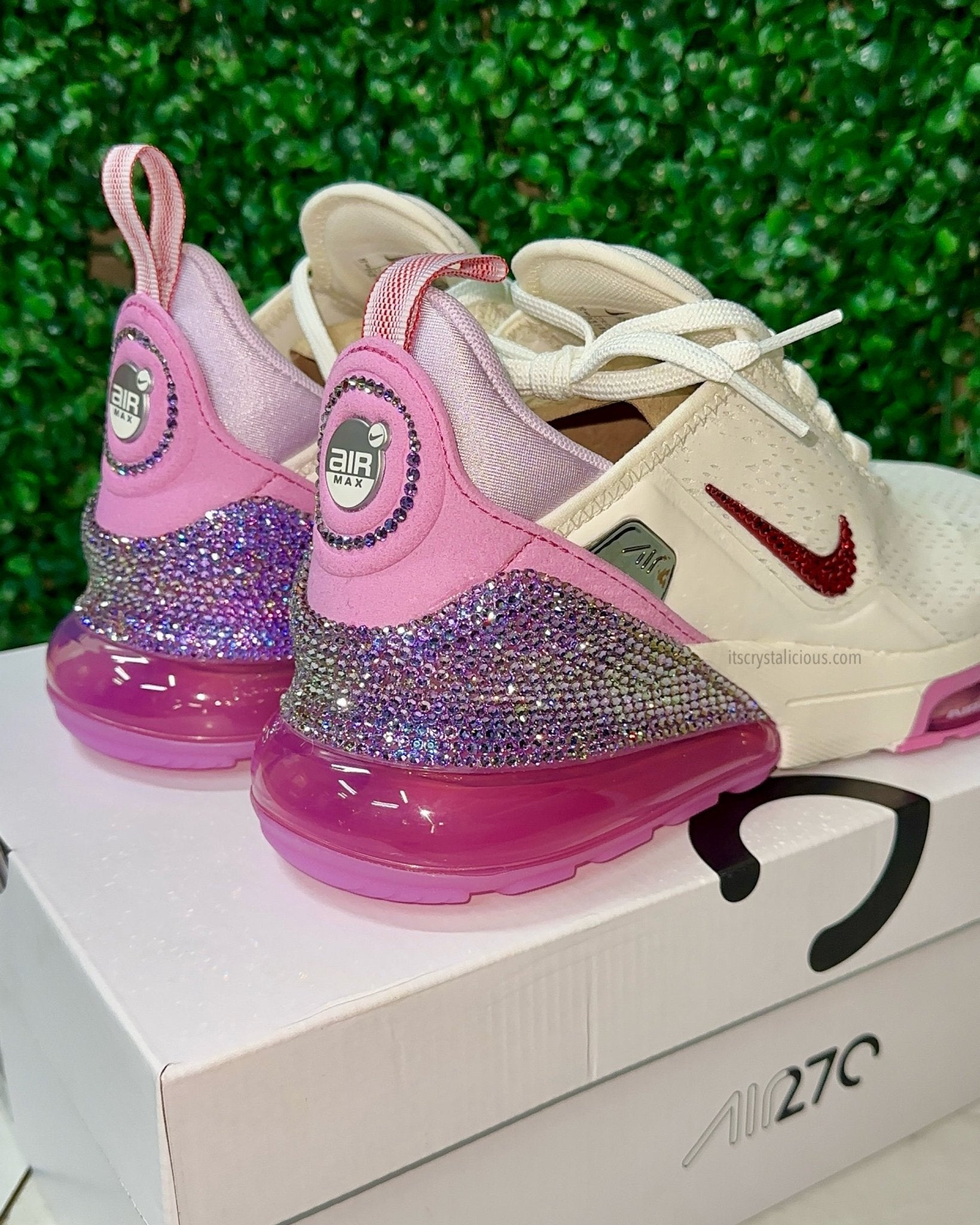 Nike Air Max 270 Premium - Light Magenta Custom Crystal - It's Crystalicious®