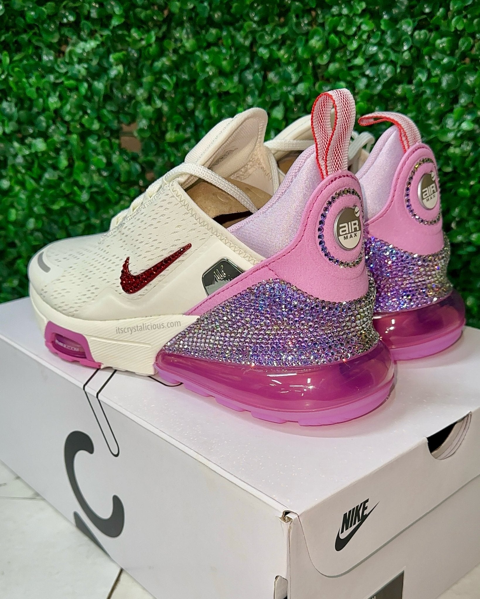 Nike Air Max 270 Premium - Light Magenta Custom Crystal - It's Crystalicious®