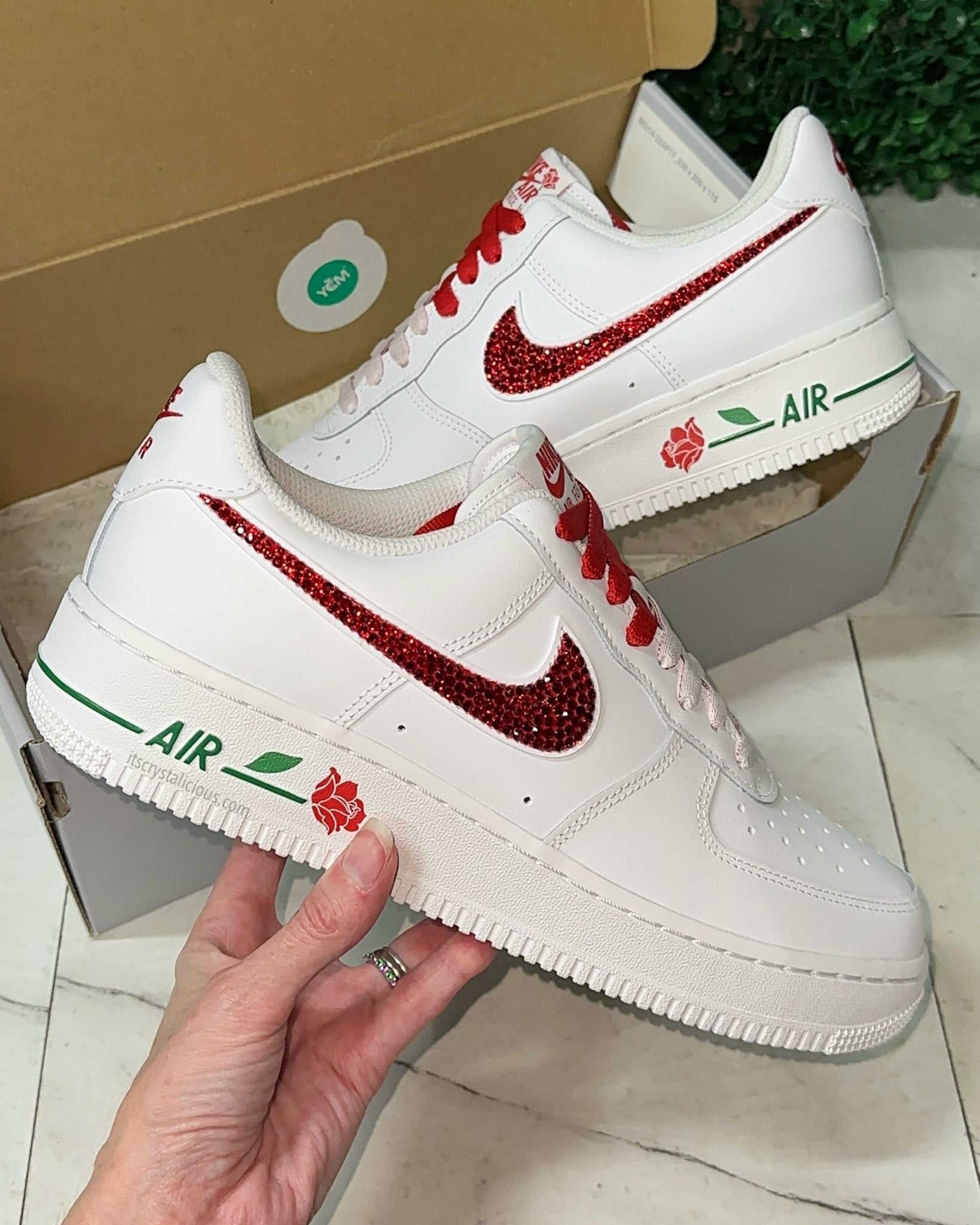 Nike Air Force 1 - Red Rose* - It's Crystalicious®