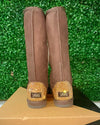 Embellished Tall Genuine Ugg Boots - Chocolate/Golden Honey*