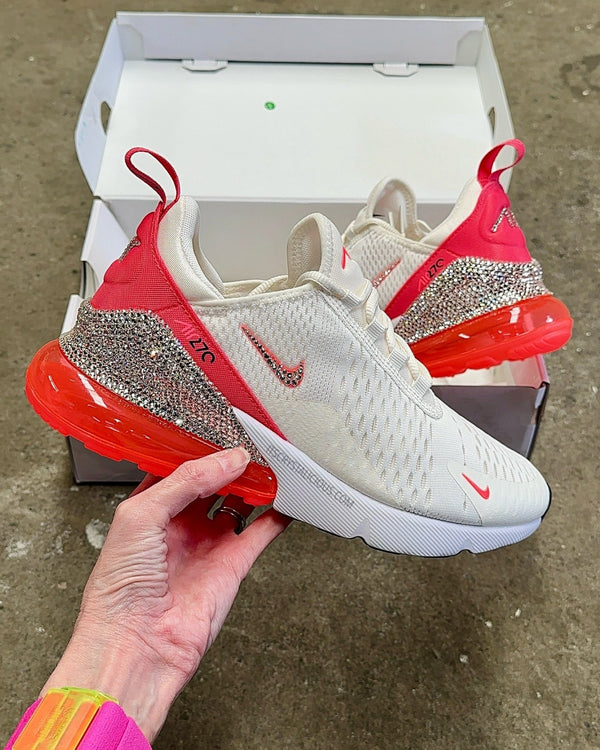 Nike Footwear Air Max 270 White And Hot Pink Nike Women's Air Max