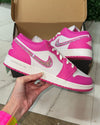 Jordan 1 - White/Fire Pink/Crystal AB - Lows*