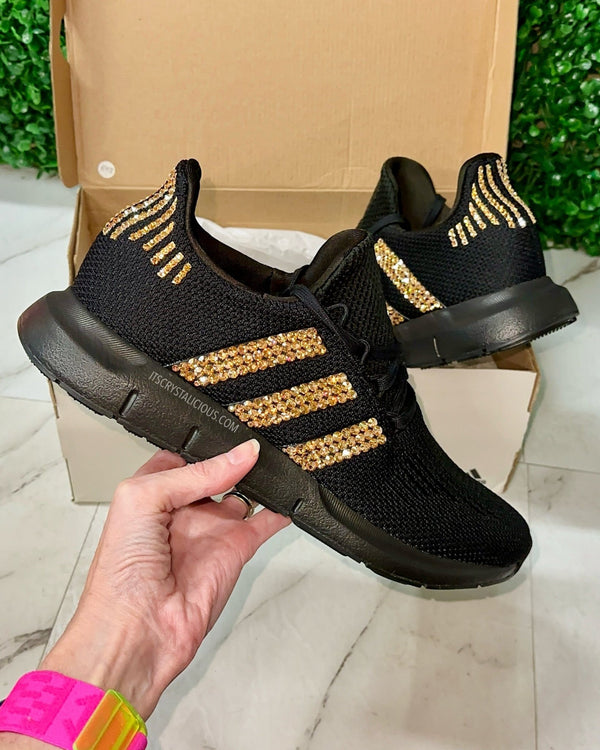 Adidas Swift Run 1.0 Black White Golden Honey