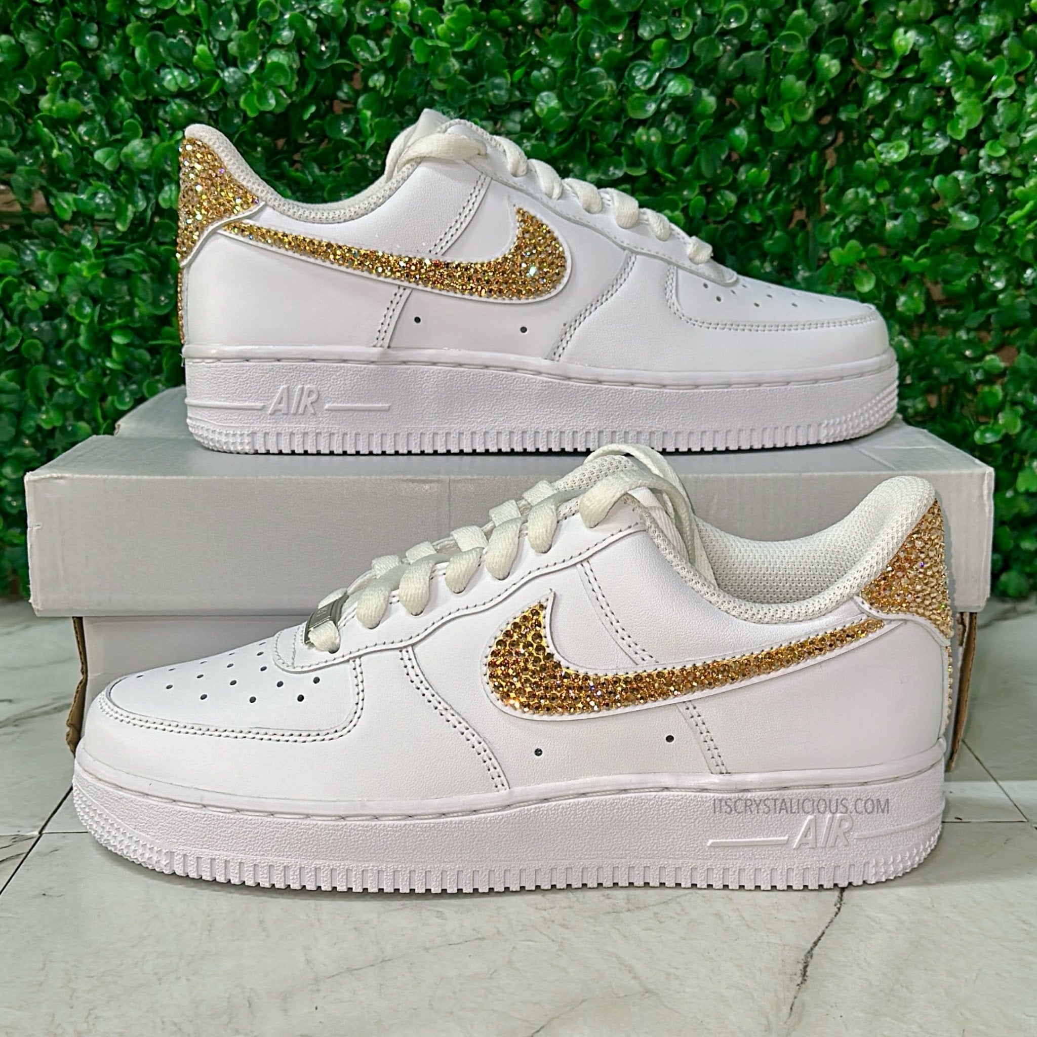 Nike Air Force 1 - Ticks/Heel Cap - Golden Honey/Crystal * - It's Crystalicious®