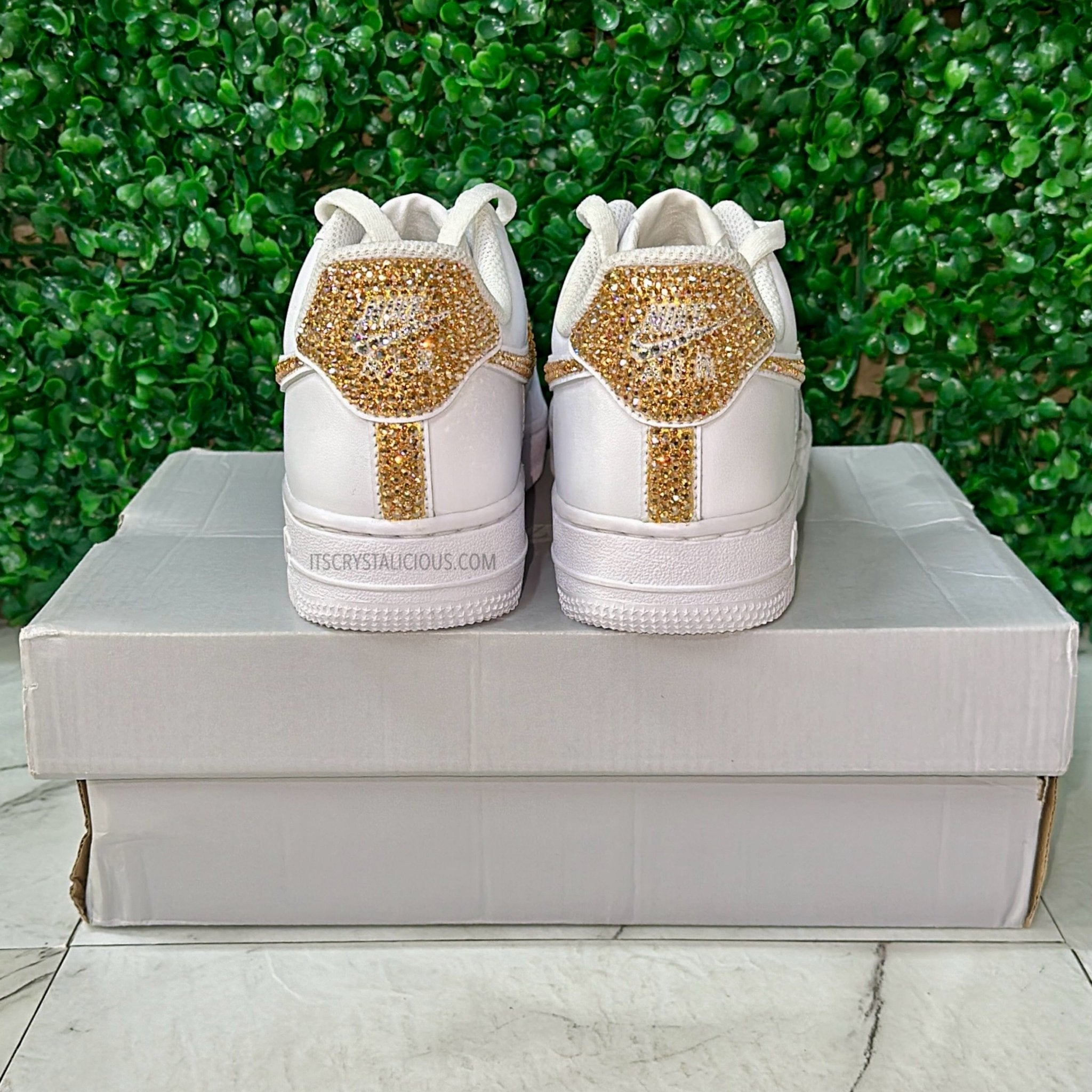 Nike Air Force 1 - Ticks/Heel Cap - Golden Honey/Crystal * - It's Crystalicious®