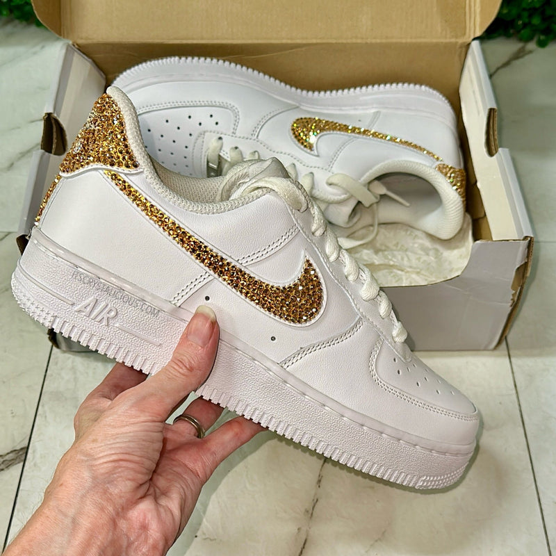 Nike Air Force 1 - Ticks/Heel Cap - Golden Honey/Crystal *