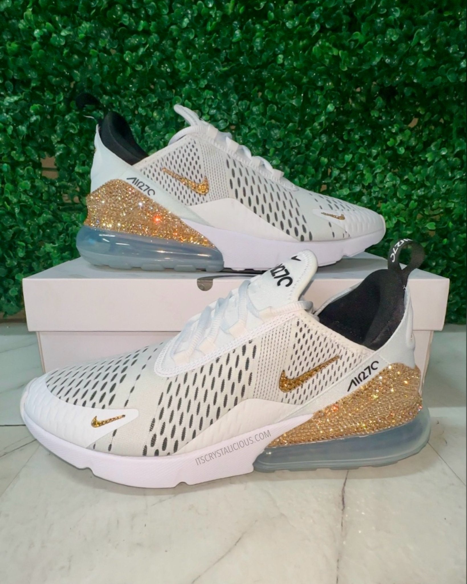 Nike Air Max 270 White/Black/Golden Honey * - It's Crystalicious®