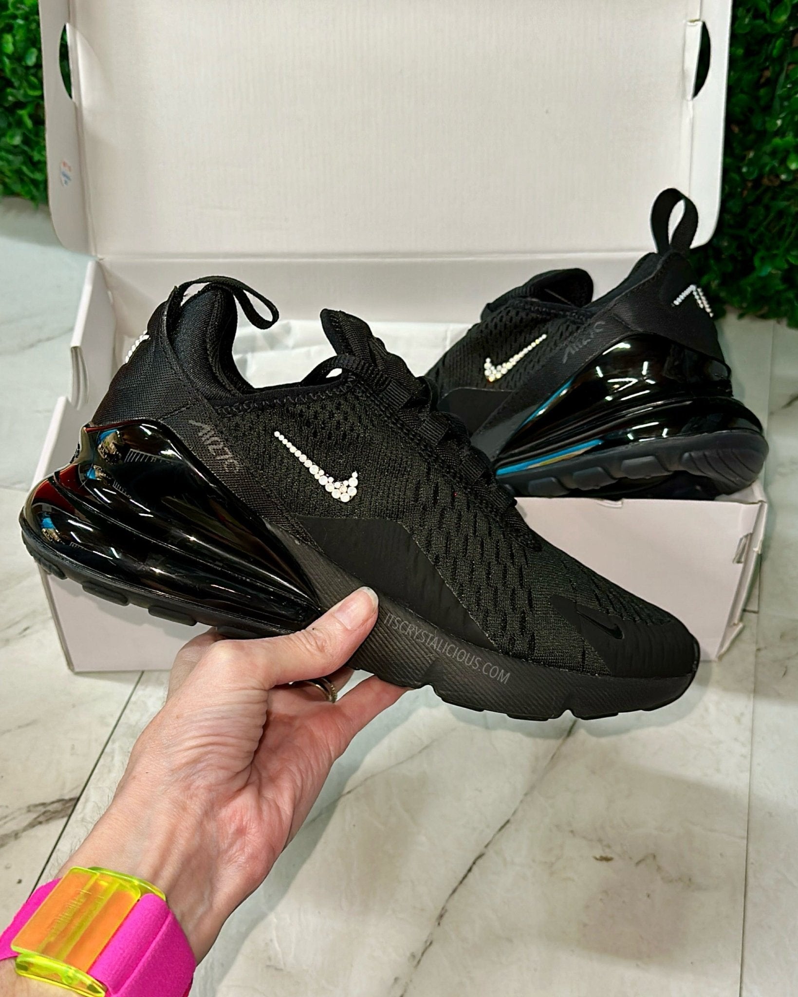 Nike Air Max 270 Triple Black/White Opal - Minimal* - It's Crystalicious®