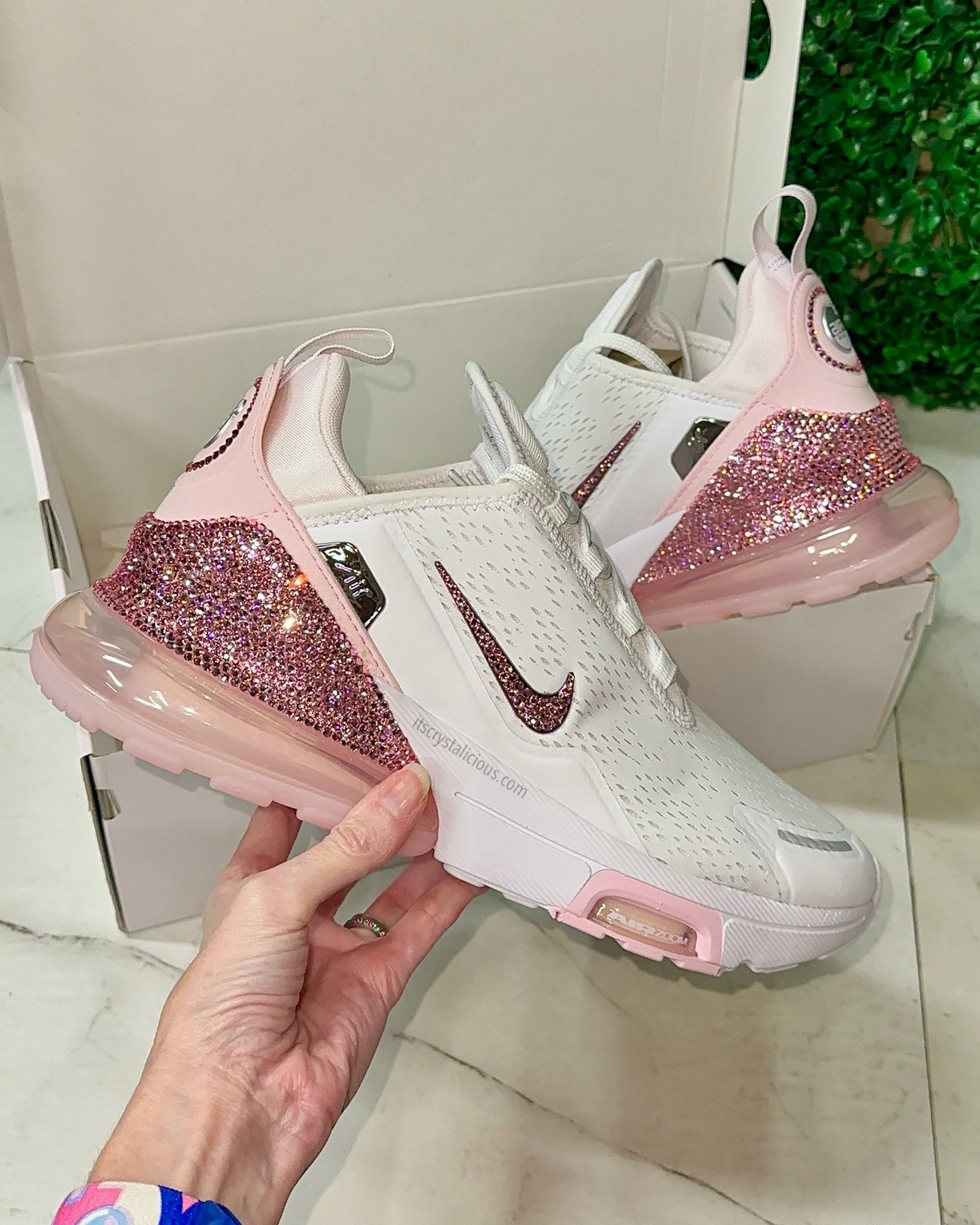 Nike Air Max 270 Premium - Pearl Pink Custom Crystal* - It's Crystalicious®