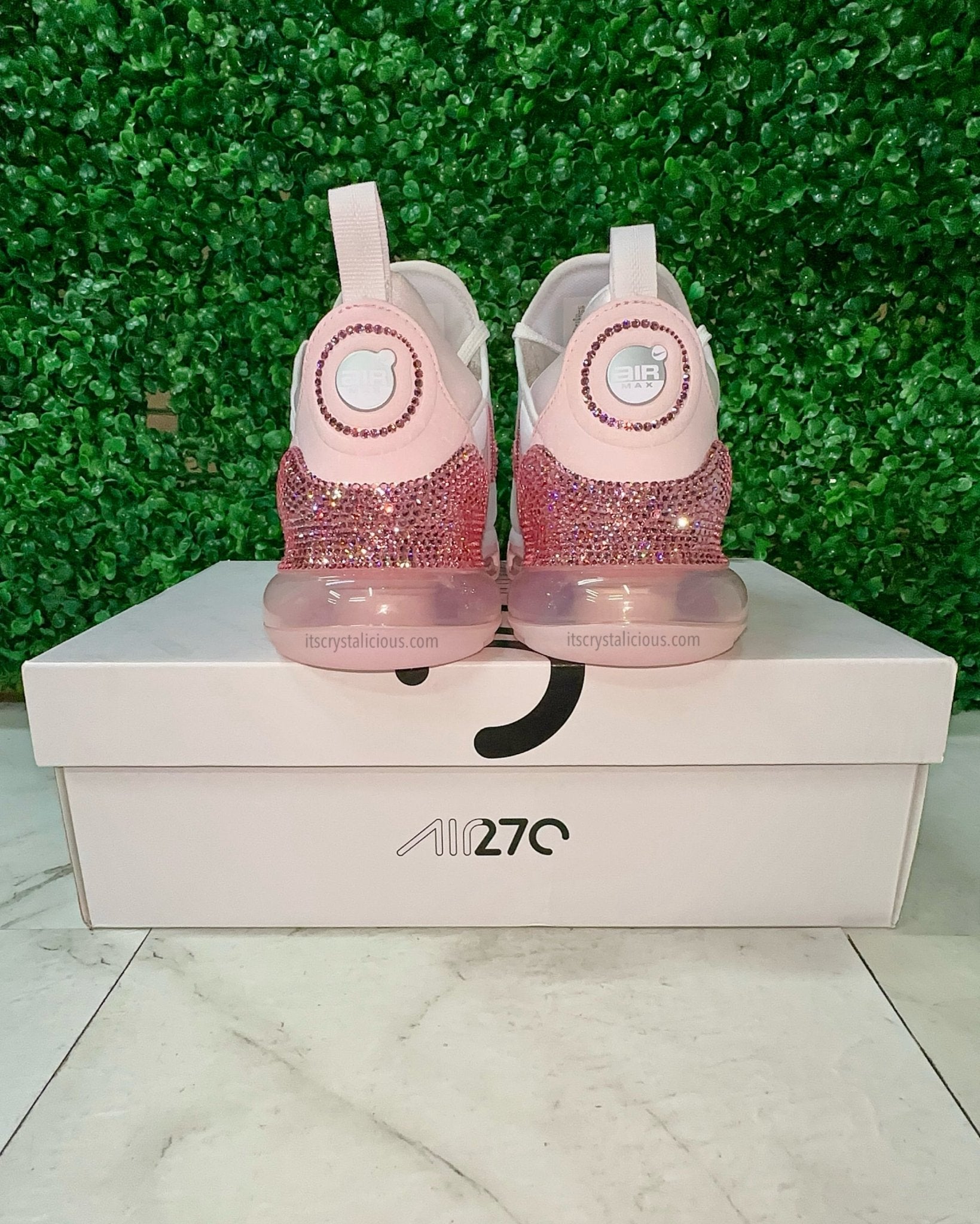Nike Air Max 270 Premium - Pearl Pink Custom Crystal* - It's Crystalicious®