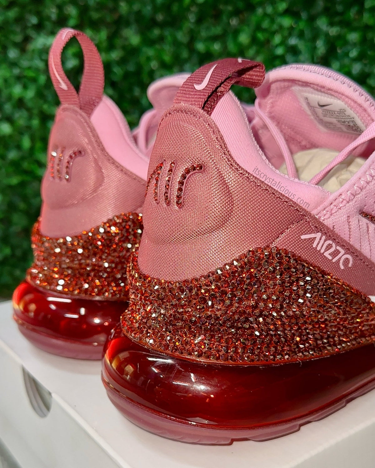 Nike Air Max 270 Pink Smoke: Custom Crystal - It's Crystalicious®
