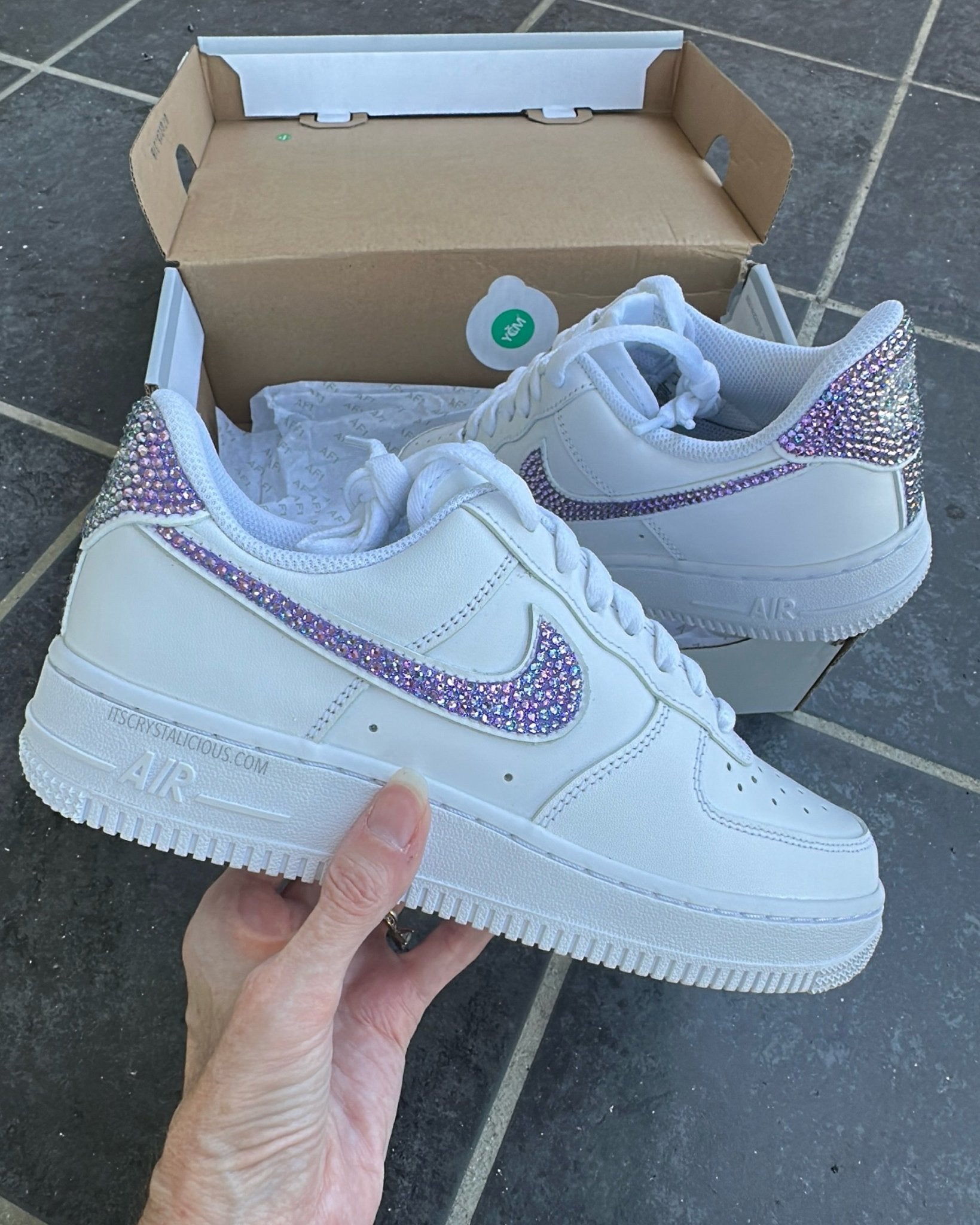 Nike Air Force 1 - Ticks/Heel Cap - Vitrail Lt/Crystal * - It's Crystalicious®