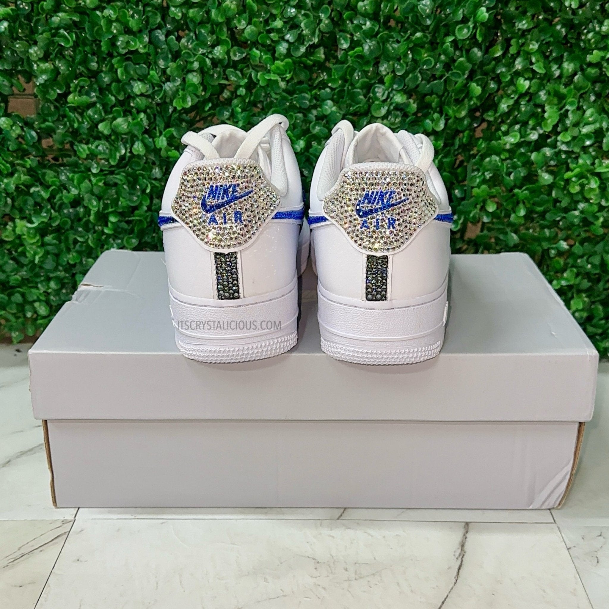 Nike Air Force 1 - Sapphire/Nightfall/Crystal (Max Crystal Bling)* - It's Crystalicious®