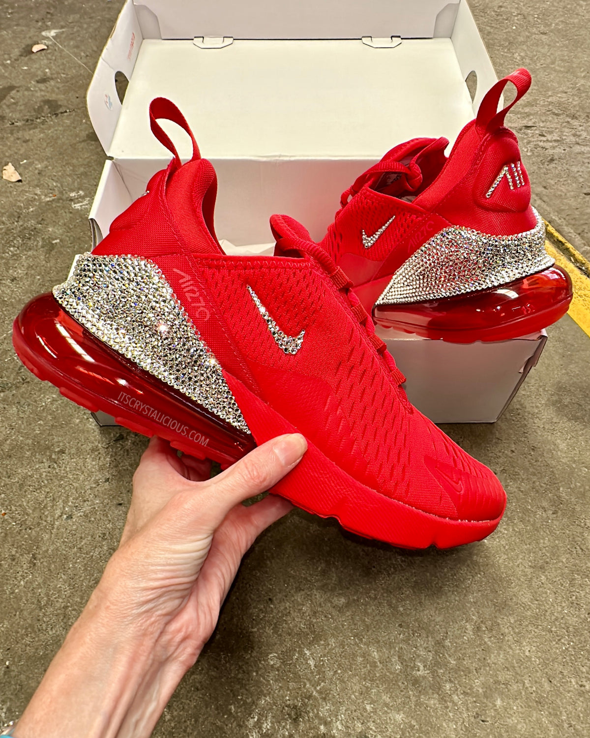 Nike Air Max 270 Triple Red Crystals