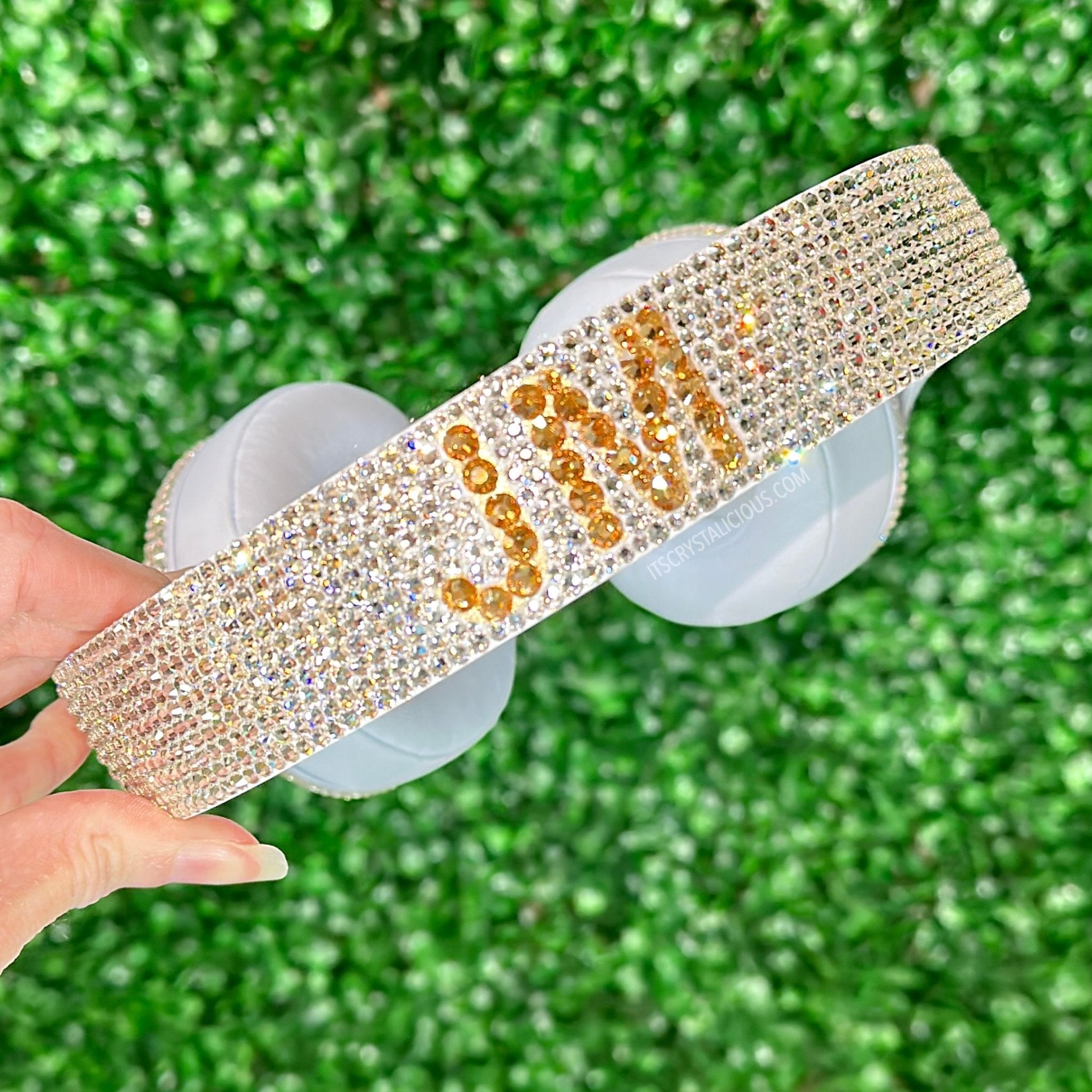 Custom Studio Pro Beats By Dre Crystal Headphones - Sandstone/Crystal/Golden Honey * - It's Crystalicious®