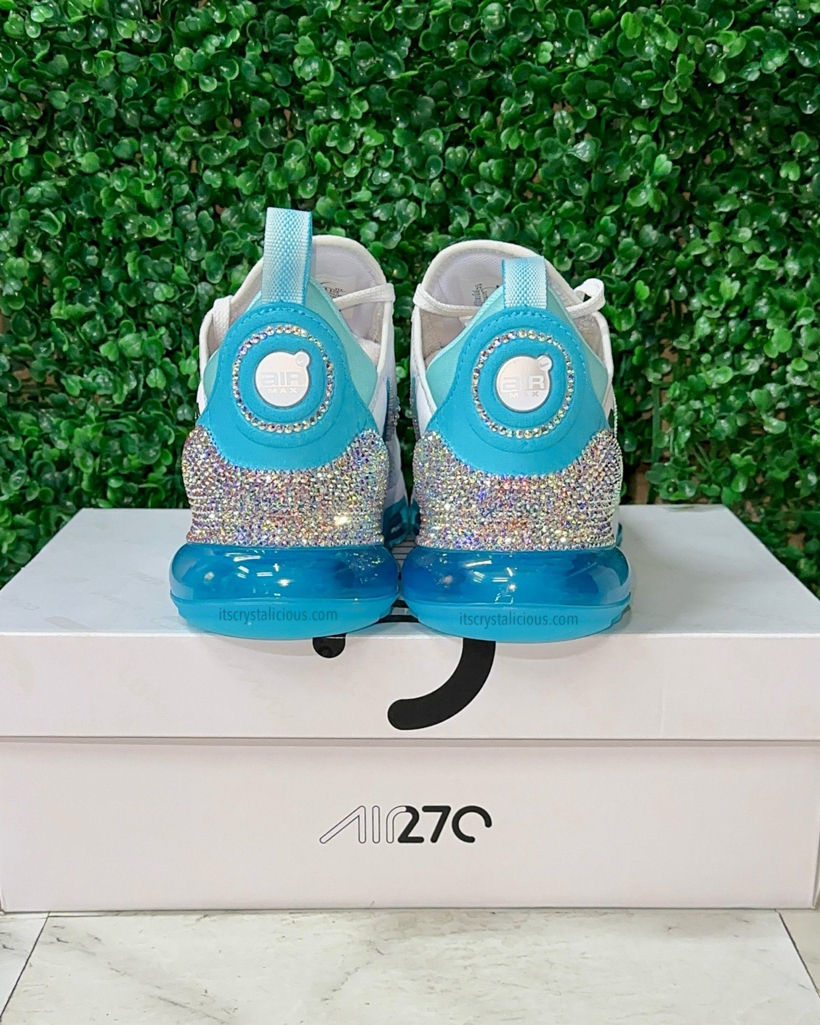 Nike Air Max 270 Premium - Teal Tint Custom Crystal - It's Crystalicious®