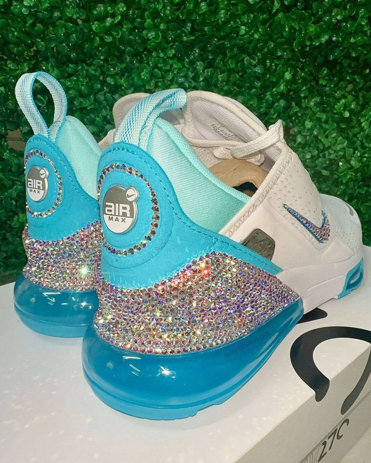 Nike Air Max 270 Premium - Teal Tint Custom Crystal - It's Crystalicious®
